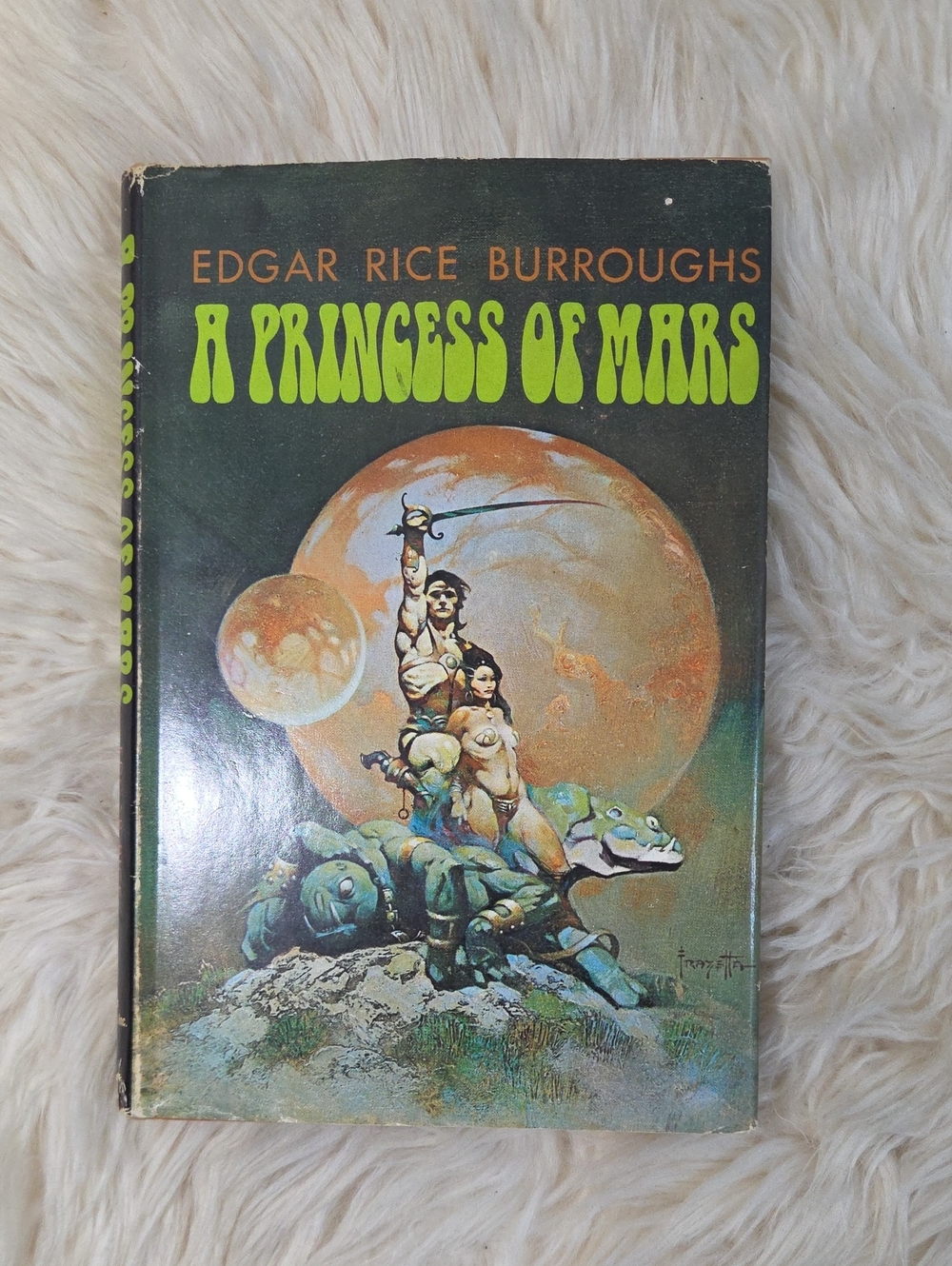 1970 A Princess of Mars Edgar Rice Burroughs Hardcover Frank Frazetta Art BCE